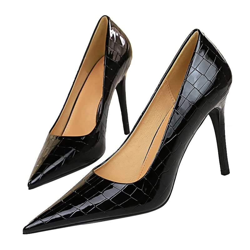 ChaiRong Zhou Womens High Heels 4 Inch Closed Pointed Toe Pumps Stiletto Heels for Wedding