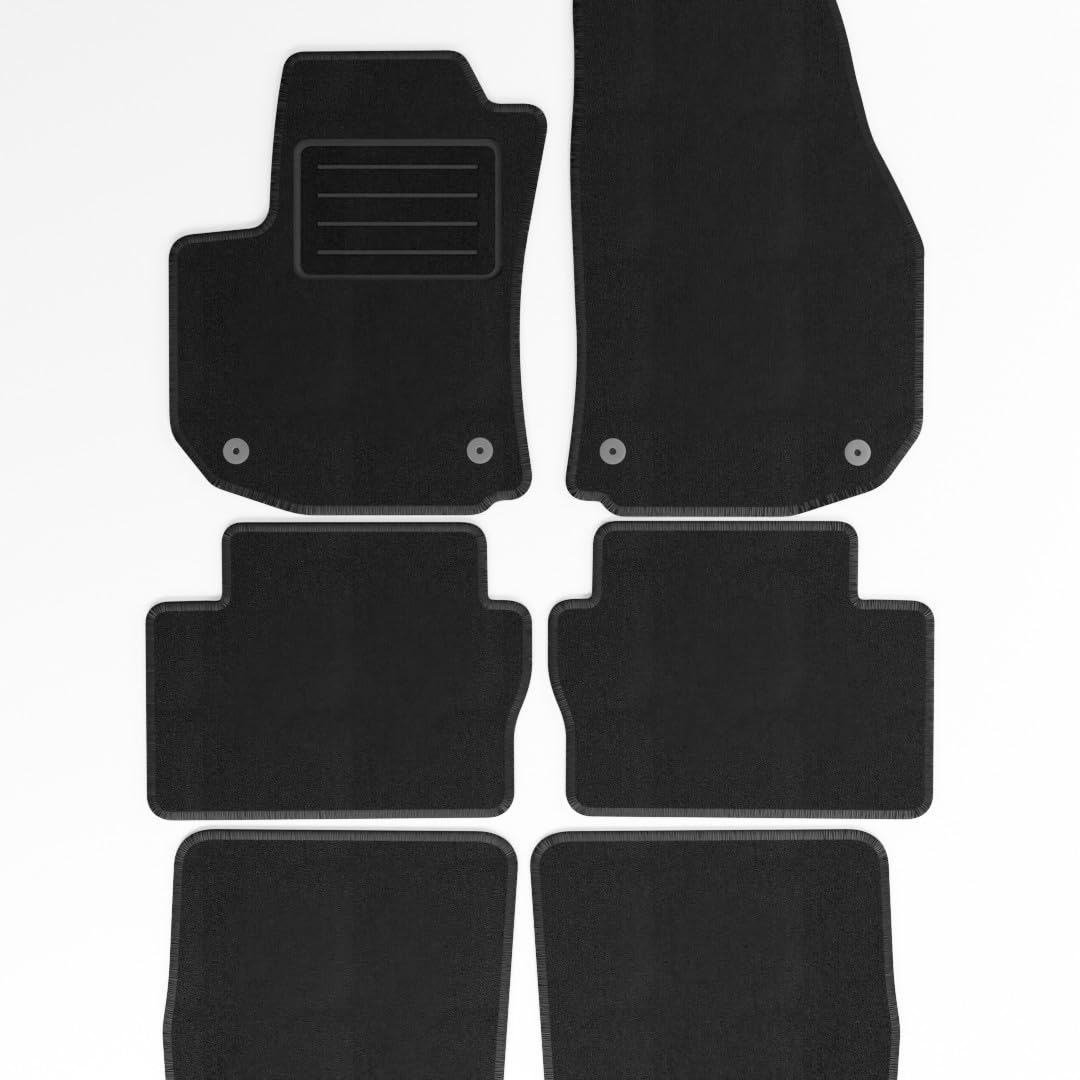 Mats4all Dywaniki tekstylne pasujące do Opel Zafira 3 rzędy 2005-2011 | Antypoślizgowe | Ze wzmocnieniem | 4 części | Dywaniki samochodowe | Zestaw dywaników