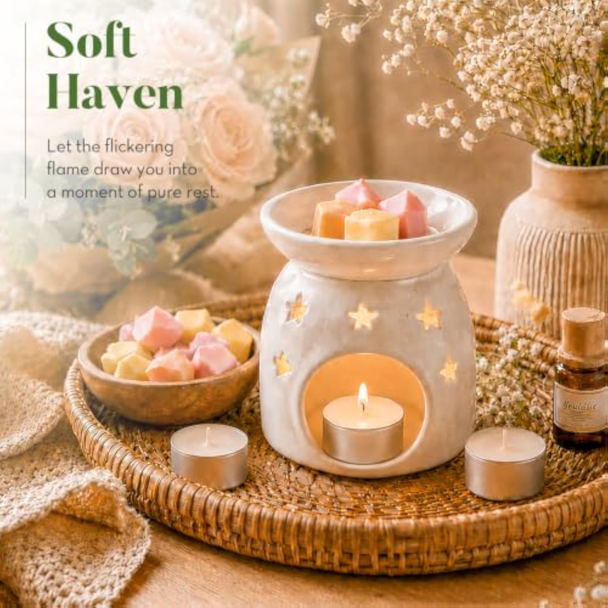 200-Pack Unscented Palm Wax Tea Light Candles, 8 Hours Burn