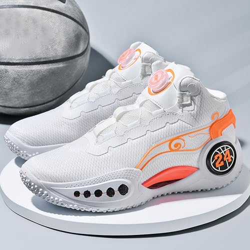 Image of Men's High-Top Basketball Shoes Anti-Slip and Wear-Resistant Soles Running Shoes Graffiti Design Fashionable Sports Shoes