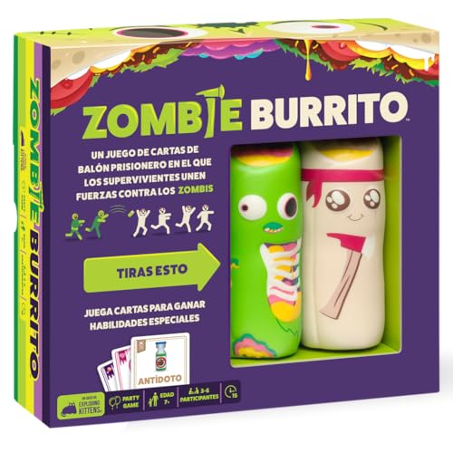 Exploding Kittens | Zombie Burrito | Un Juego De Cartas De Balón