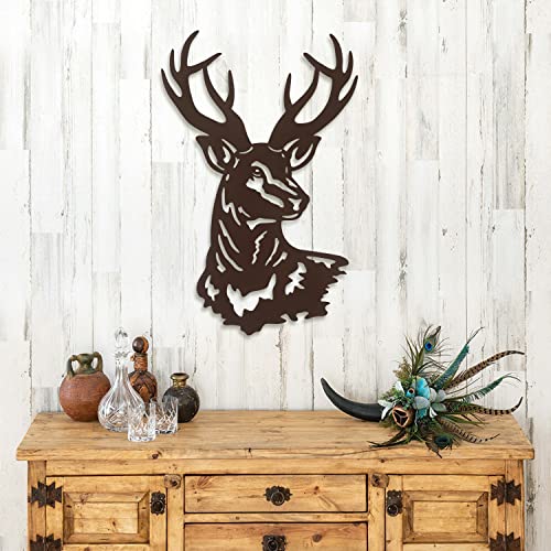 Hokfirm Deer Wall Decor Deer Silhouette Wall Decor Metal Deer Wall Art Indoor And Outdoor Wall Decor #TOP2