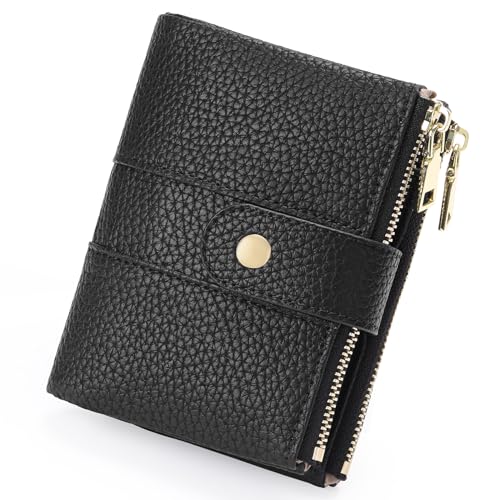 Image of GOIACII Small Wallet for Women with Double Zipper Pocket RFID Blocking Ladies Wallet Leather