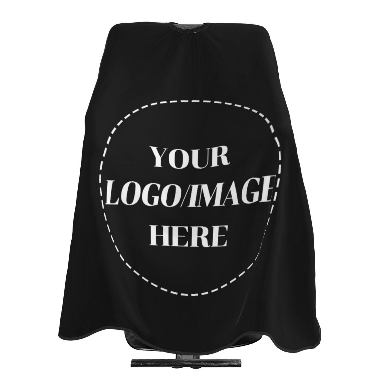 55x66in Black Custom Barber Cape, Personalized Designer Barber Cape for Salon, Gifts for Birthday Christmas