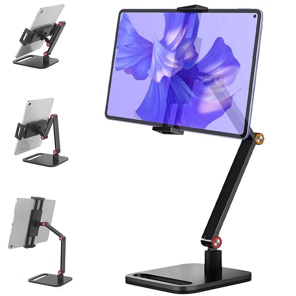 Soporte Monitor Portátil para Pantallas de 6 a 17,3 Pulgadas, Soporte Universal Extensible para Teléfono Celular, Soporte Tablet, Soporte de Escritorio para Monitor Giratorio de 360° Ajustable