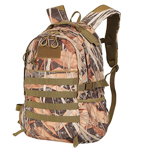 AUMTISC Mochilas de Caza Mochila de Viaje al Aire Libre Mochila táctica Militar para Viajes Senderismo Camping Caqui