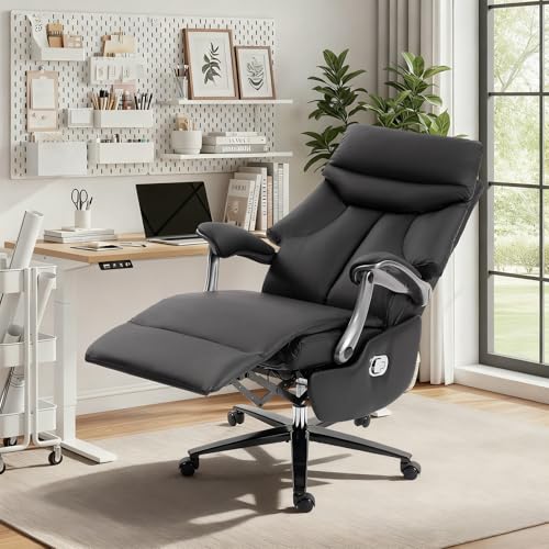 Image of ECOTOUGE Electric Executive Office Chair, Ergonomic Recliner Chair, Black | 400LBS Big and Tall Office Chair, Comfortable Ergonomic Recliner Chair for Home Office, Studio or Gaming Room