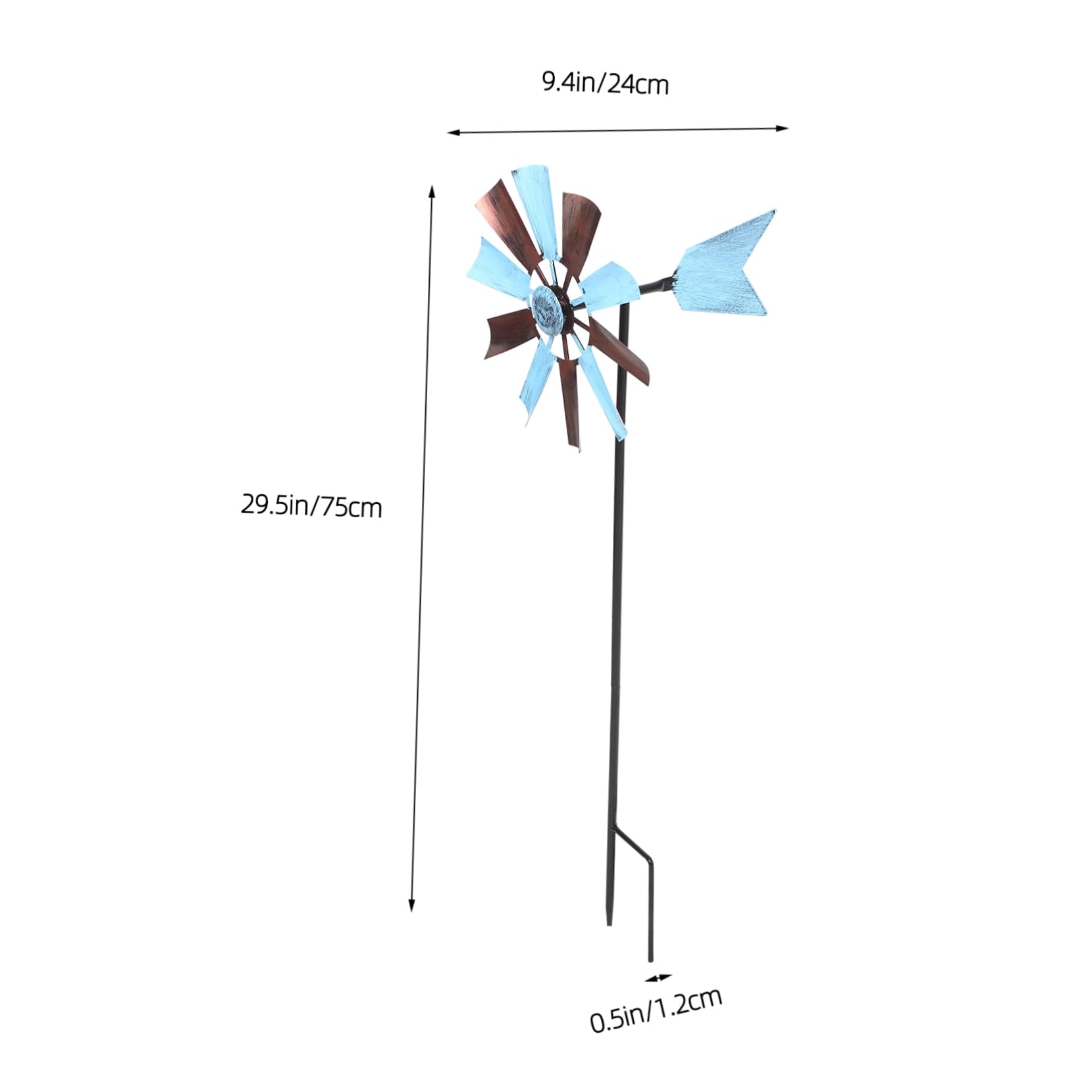 Molinillo de Viento de Jardín de Hierro para Exterior