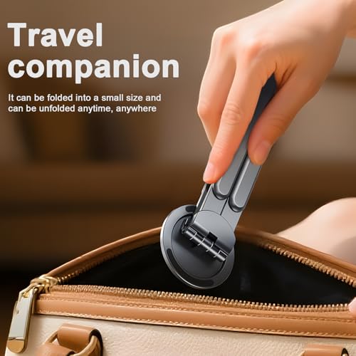 Image of Portable Travel Tablet /Phone /Laptop Stand, Adjustable Laptop Riser for Desk, Foldable Magnetic Phone Holder, Compatible with iPad, MacBook, iPhone (4.7-15.6'')