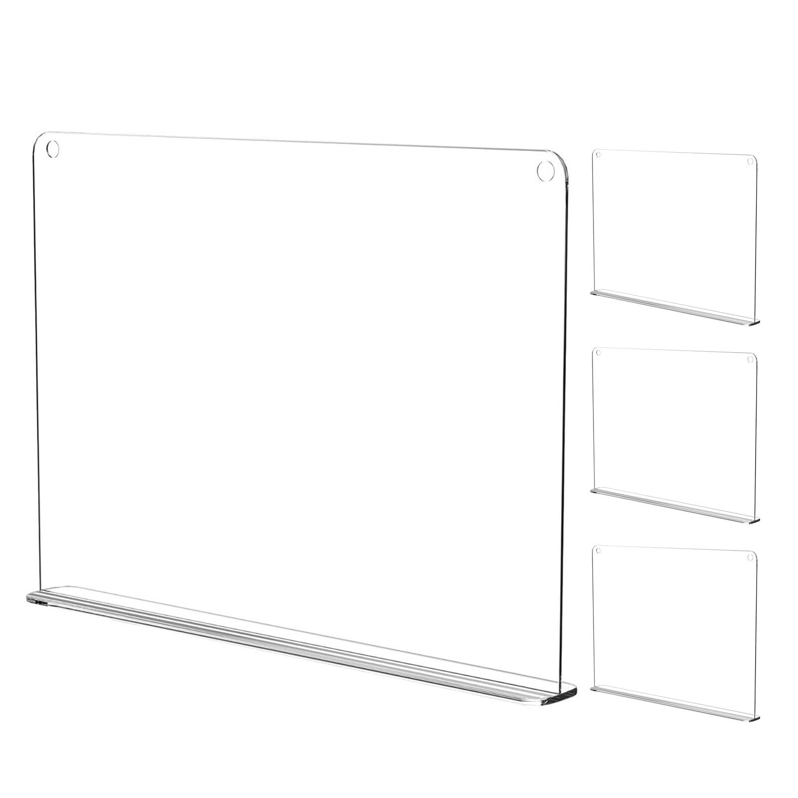 Angoily Separadores Transparentes de Acrílico para Armario 4 Piezas con Cinta Adhesiva, Organizadores Multifuncionales para Estantes en Hogar y Closets, Instalación Sencilla