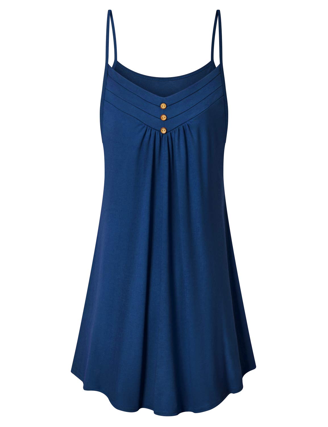 Viracy Women's Summer Spaghetti Strap V Neck Knee Length Flowy Cami Dress