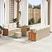 Generisch Gartensofa-Set mit Kissen 10 pcs Beige und Creme,Möbel,Gartenmöbel,Gar...