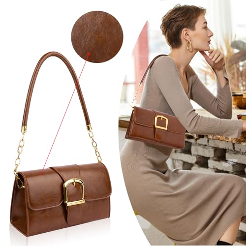 Image of Shoulder Bag for Women, Faux Leather Women's Shoulder Handbags, Fashionable Tote Purses for Women