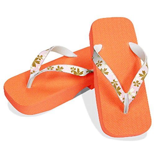 [One Step] [Hajime] Geta Clogs, Soft and Water Resistant, Made of Sponge, 9.4 inches (24 cm), OL/Large Cherry Blossom x Pink, Large Cherry Blossom x Pink (Daisakura x Pink/24), Daisakura × Pink, 24.0