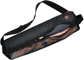 Manduka Breathe Easy Full Zip Yoga Mat Bag - Breathable Carrier with Pocket & Adjustable Strap for PROlite, eKO Mats