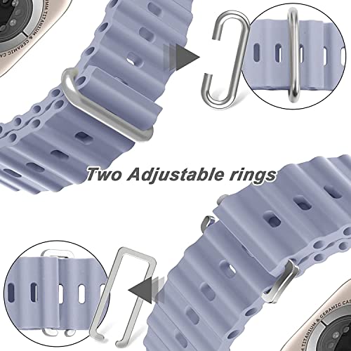 Image of IBS Ultra Seris 8 Smart Watch Men Two Watch NFC Door Unlock Smartwatch Bluetooth Call Wireless Charge Fitness Bracelet (Ultra Lavender Rubber Strap(LRS))