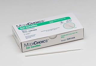 MediChoice Disposable Ear Curette, Single-Use, 4 Millimeter Tip, White, 1314CUR1028 (Box of 50)