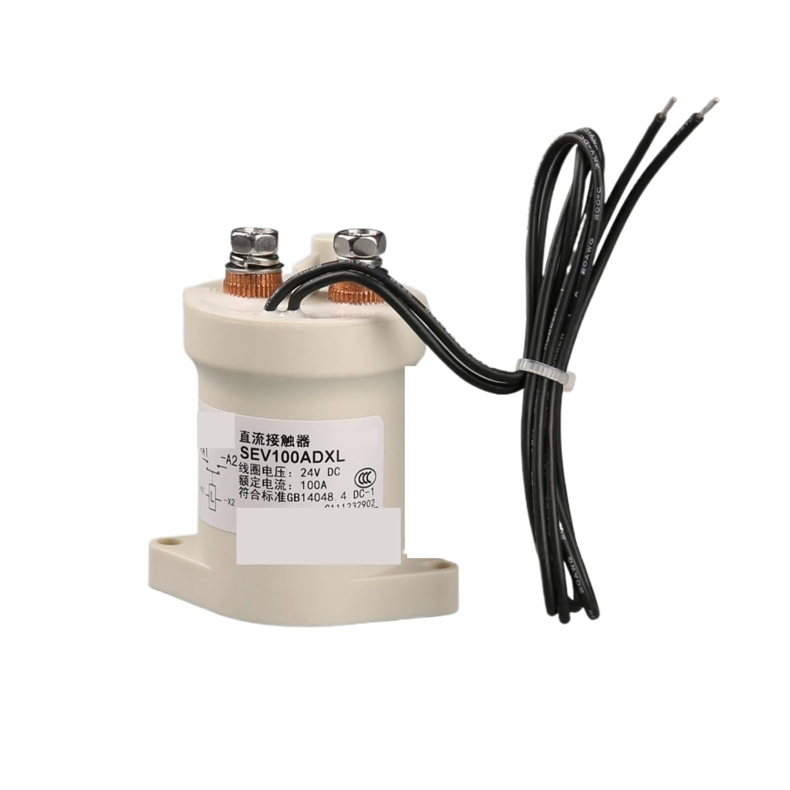 Contacteur DC SEV100AD 100A avec contact auxiliaire 1NC 220V pour circuit continu