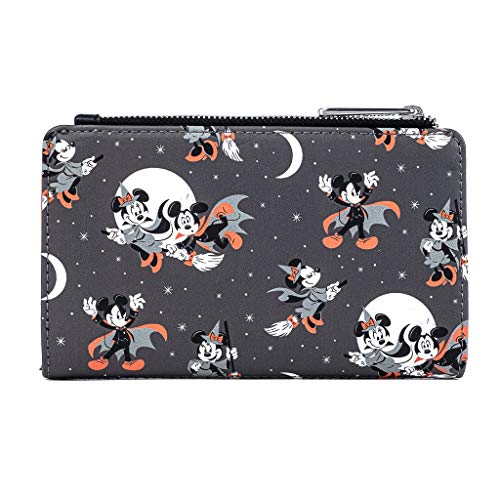 Loungefly Disney Mickey and Minnie Mouse All Over Print Halloween Flap Wallet2