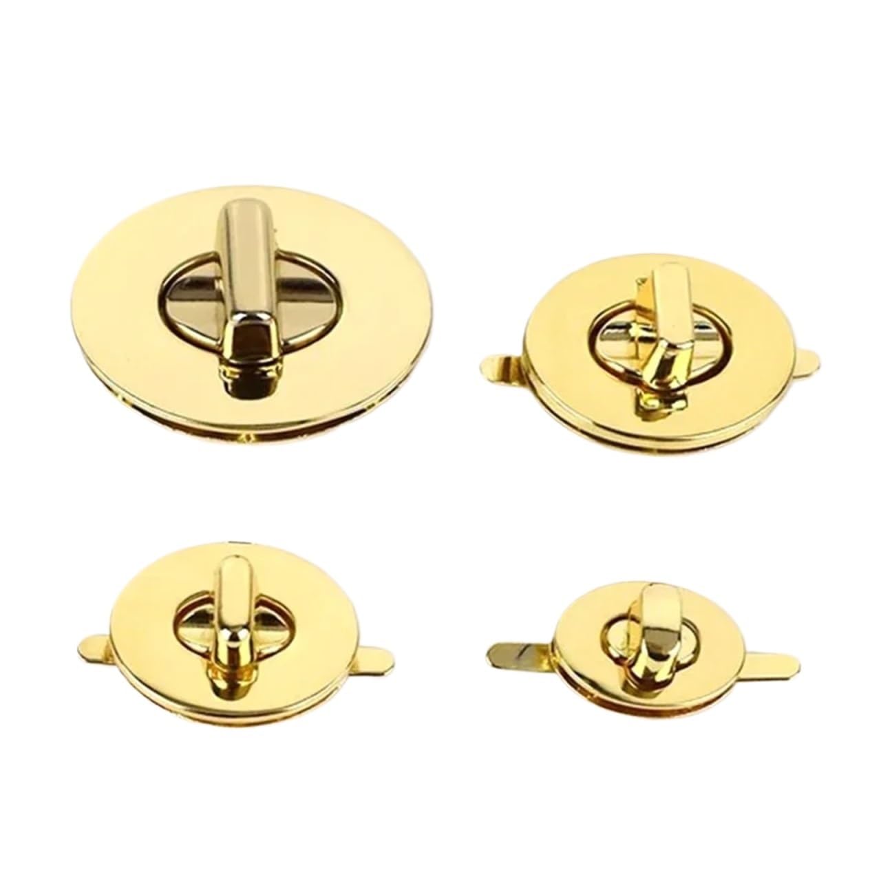PVUVTNAHW 5/10Pcs Oval Metal Durable Clasp Turn Twist Lock DIY Handbag Bag Decoration Closure Buckle Purse(LightGold,30X24mm-5Pcs)