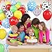 Toy Balloons, 30Pcs 12inch Red Yellow Blue Balloon With Sky Cloud Confetti Cow Print Latex Balloons for Party Baby Shower Boys Girls Birthday Party Decorations