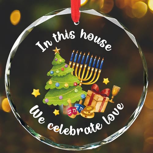 Hanukkah Ornaments for Tree Decorations, Jewish Christmas Ornament Gifts for