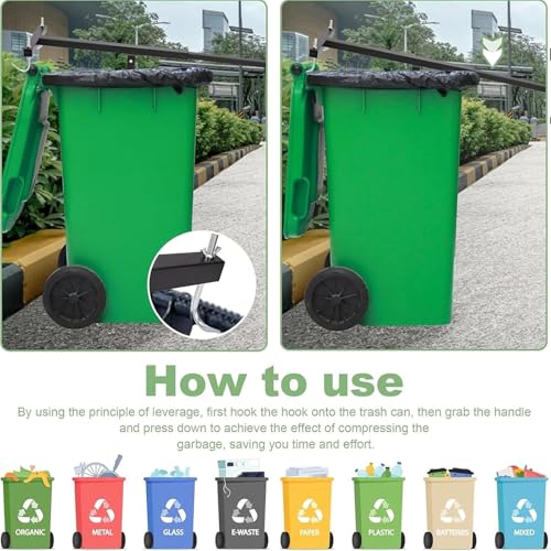 image for Generic Wastemate Bin Compactor, Manual Trash Compactor, Waste Mate Bi