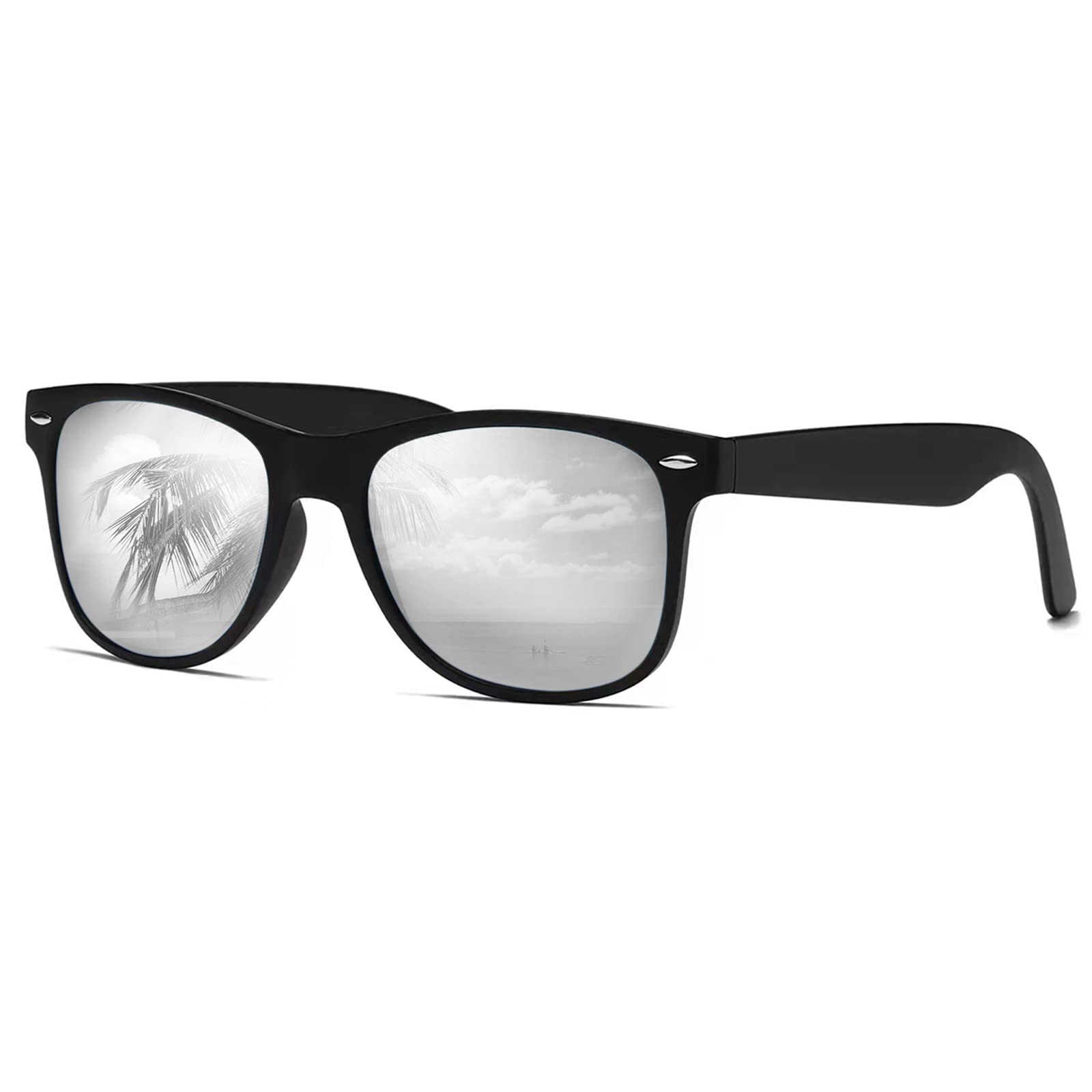 DEMIKOS Sunglasses Men Polarized Sunglasses for Mens Womens Retro Mirror Lens for Driving Fishing UV Protection