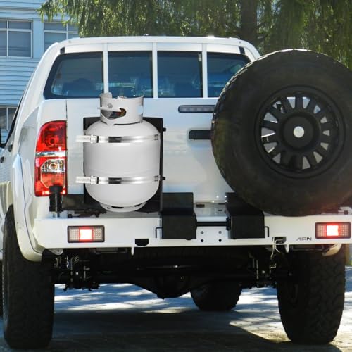 Propane Tank Mounting Bracket for 5LB Bottle Secure Propane Tank Holder Heavy Duty Propane Tank Mount with Strap for Car RV Trailers Truck Overland Vehicles and Boat - Thumbnail 6