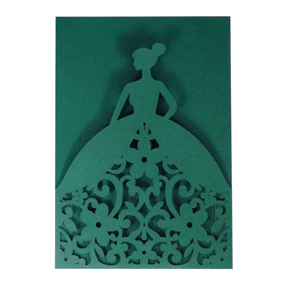 Invitaciones de quinceañera personalizadas en kit de 50 piezas caladas con sobres incluidos