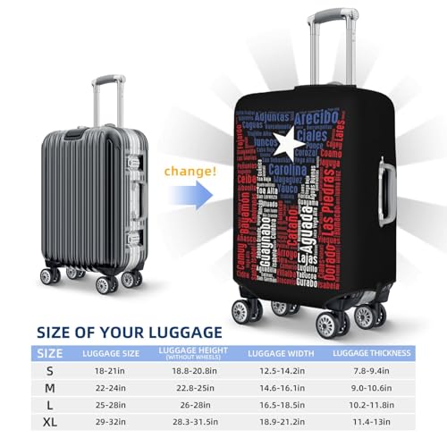 Puerto Rico Flag Luggage Cover Protective Cover Anti-scratch Fits 18-32 Inch Luggage2