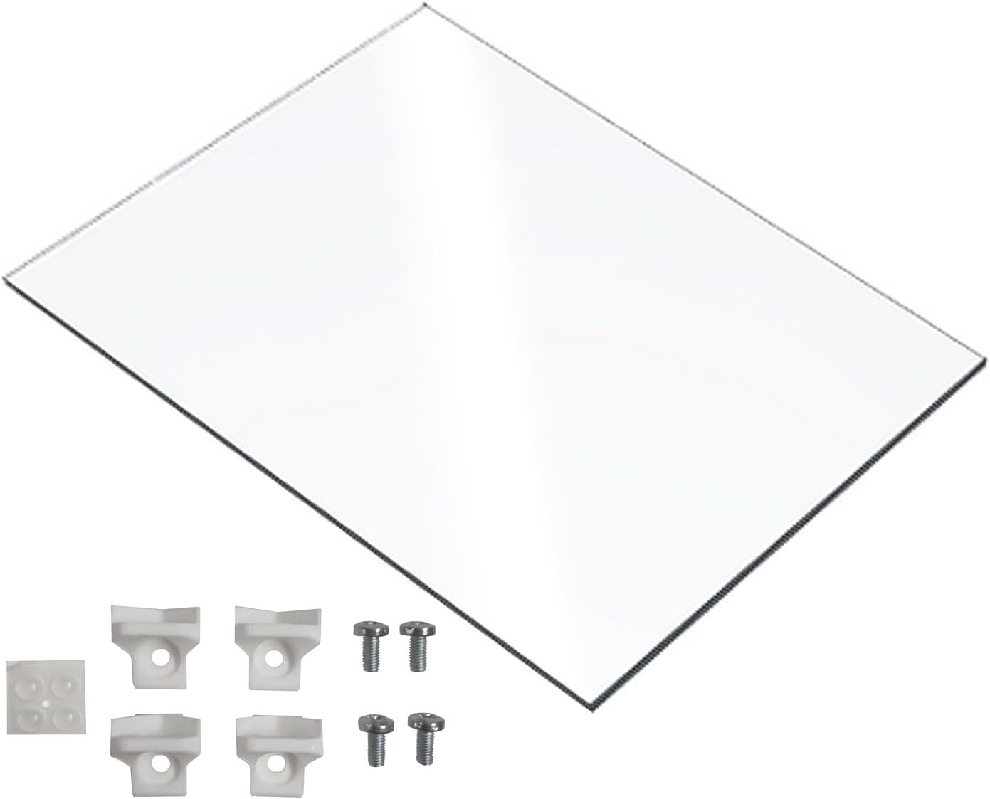 Acrylic Shelves to Fit Blaliden Cabinets - 320mm x 287mm x 4mm - Collectable Display - Extra Shelves (DSA/BL+) (With White Brackets, 1)