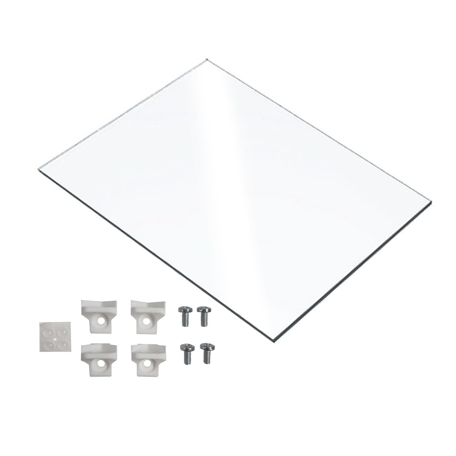 Acrylic Shelves to Fit Blaliden Cabinets - 320mm x 287mm x 4mm - Collectable Display - Extra Shelves (DSA/BL+) (With White Brackets, 1)