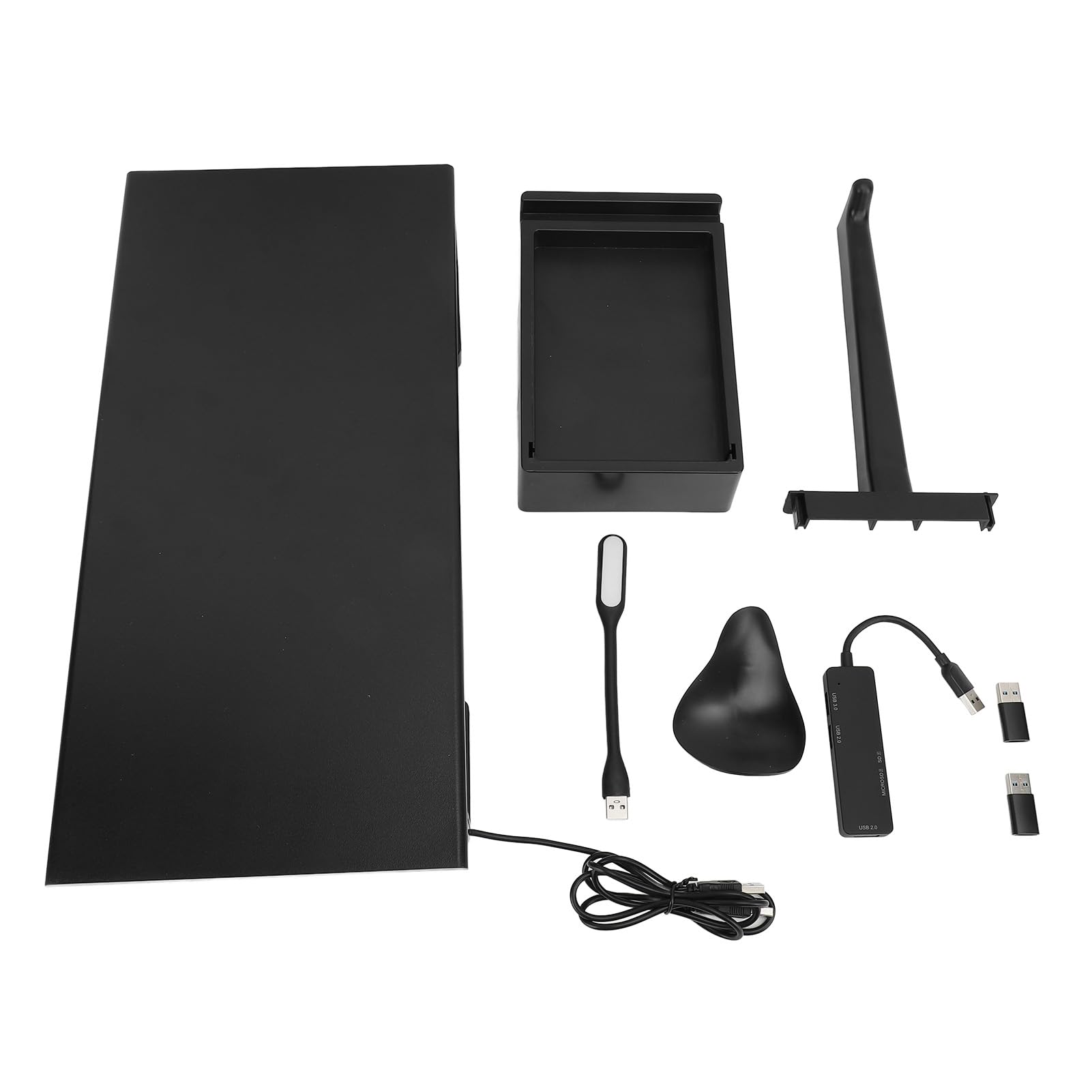 Supporto per Monitor Regolabile Design Ergonomico con Cassetto Portaoggetti e Porte USB per Uso Domestico in Ufficio Plastica ABS 1 unità