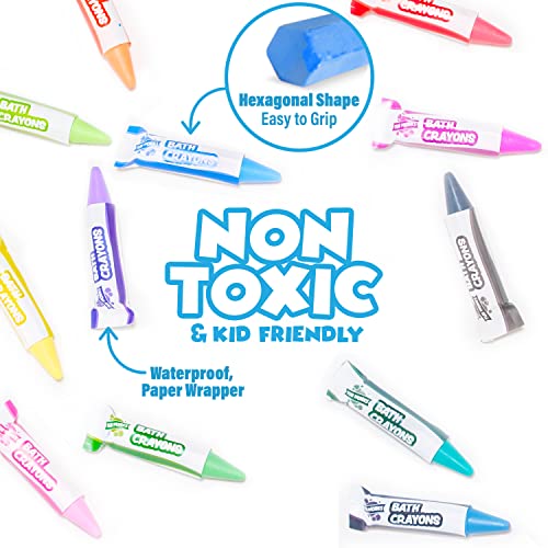 image for Tub Works® Smooth™ Bath Crayons Bath Toy, 12 Pack | Nontoxic, Washa