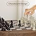 COSIEST Outdoor Side Table w Chessboard, 14''Concrete Faux Wooden Garden Stool, Lightweight Decor Outdoor Round End Table, Plant Stand for Garden and Deck, Brown