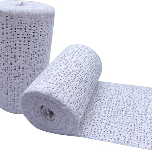 2 Paquetes de Rollos de Gasa de Yeso, Vendajes de Gasa para Proyectos de Arte, Moldes de Escenario, Yesos Corporales y Esculturas