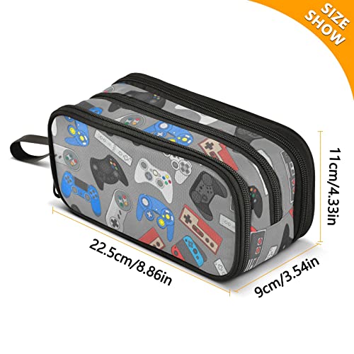 Image of Video Game Large Capacity Pencil Case Pencil Pouch Pen Box | 3 Compartment Large Storage Pencil Bag for Adults School Office Teen Girl Boy Men Women