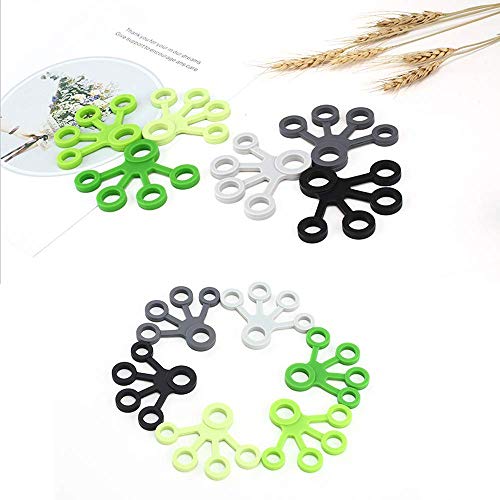 6 Peças Silicone Finger Gripper Strength Trainer Resistance Band Dedos Maca Expander Finger Exercise