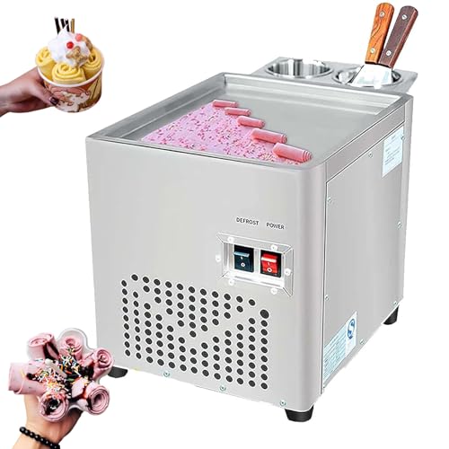 MáQuina De Cucurucho De Helado comercial para hacer conos de helado, con una sola placa y dos espátulas para helado de yogur helado casero, ideal para postres caseros en familia.