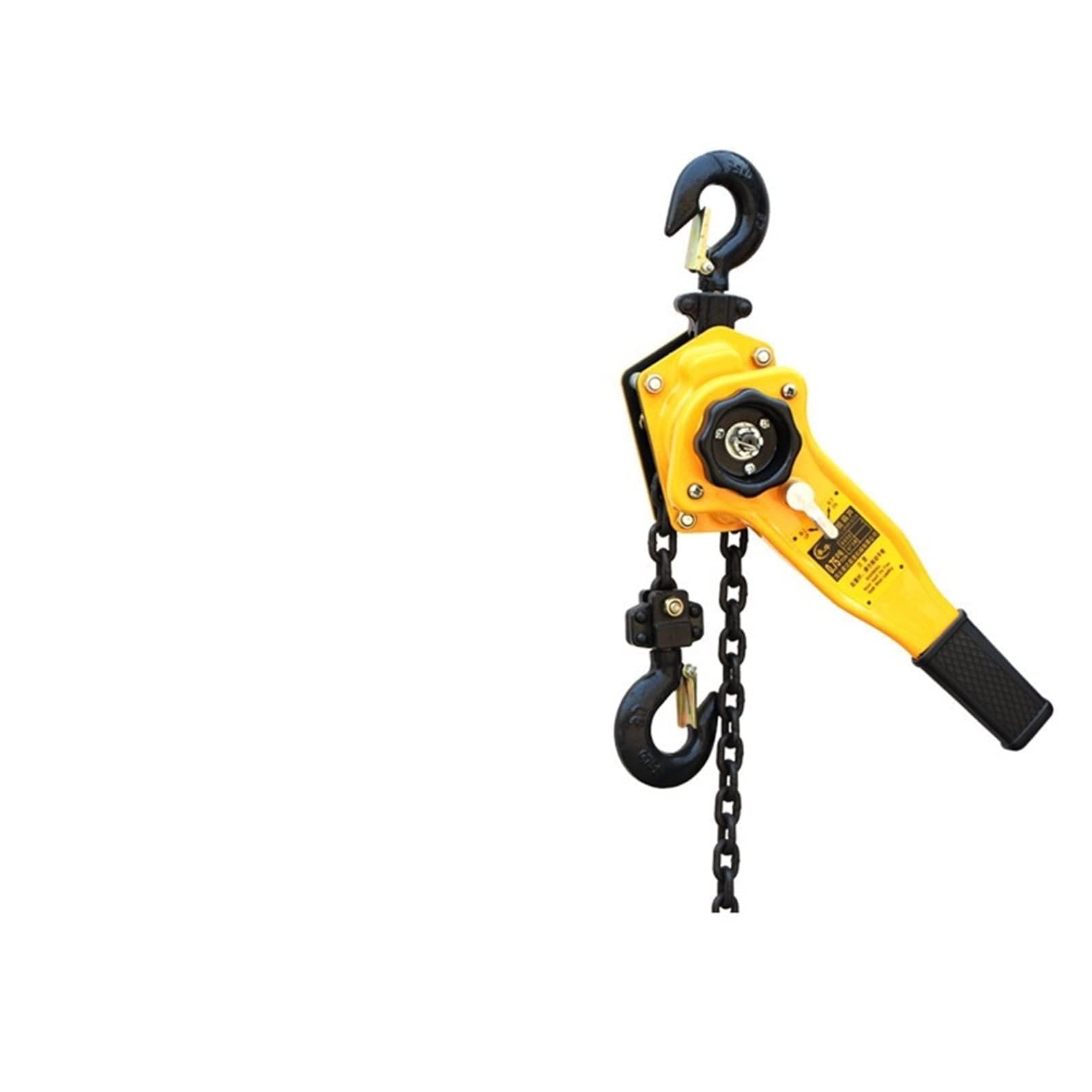 MYUYEE Chain Hoist, Lever Hoist 0.75 Tons 3 Meters Manual Chain Hand Plate Inverted (0.75T*1.5M)