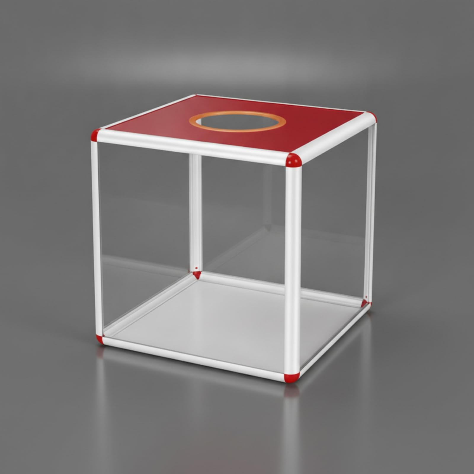 Scatola Estrazione Trasparente Sorteggi Contenitore Biglietti Box Votazioni Finitura Liscia Angoli Smussati Uso Prolungato Adatta per Concorsi, 40cm, Modello Trasparente Su Un Lato