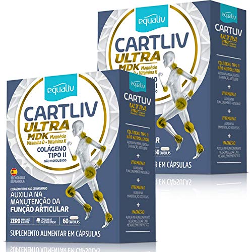 Kit 2 Cartiliv Ultra MDK Colageno Tipo 2 Equaliv 60 Cápsulas