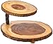 Lipper International 1024 Acacia 2-Tier Tree Bark Server for Meats, Cheeses, and Crackers