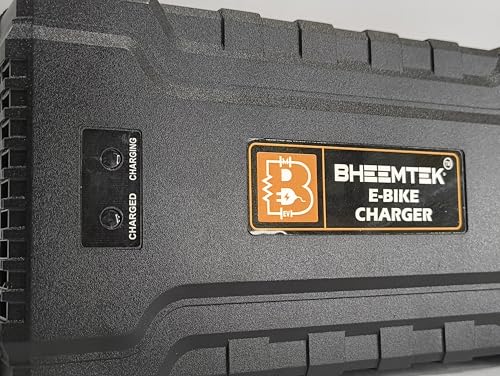Image of BHEEMTEK 84V 8A Fast EV Charger for Lithium Battery | Lithium-ion Battery Charger 84 Volts 8 Amp | Overcharging Auto Cut Protection | EV Charger Suitable for All EV - Bike, Scooty, Car.
