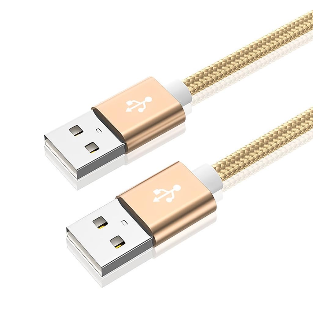 Elnwnnkc USB 2.0 Fast Charging Cable 480Mbps Transfer Speed USB 2.0 Male to Male for USB Drive Reader Hard Drive