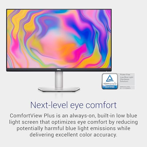 Image of Dell S2722DC Monitor - 27-inch WQHD (2560x1440) 75Hz 4Ms Display, AMD FreeSync, Built in Speaker, USB Type-C Connectivity, Height /Pivot /Swivel /Tilt Adjust - Platinum Silver