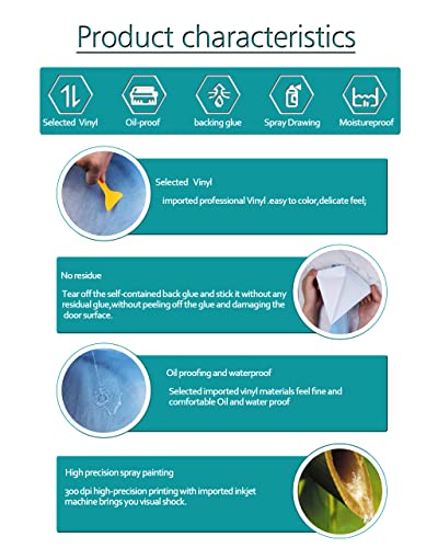 Door Sticker - Flfk 3D Door Mural Peel And Stick, Removable Self-Adhesive Modern Door Wallpaper For Home Decor, 30.3 "W X 78.7 "L, Set Of 2 Sheets #TOP5