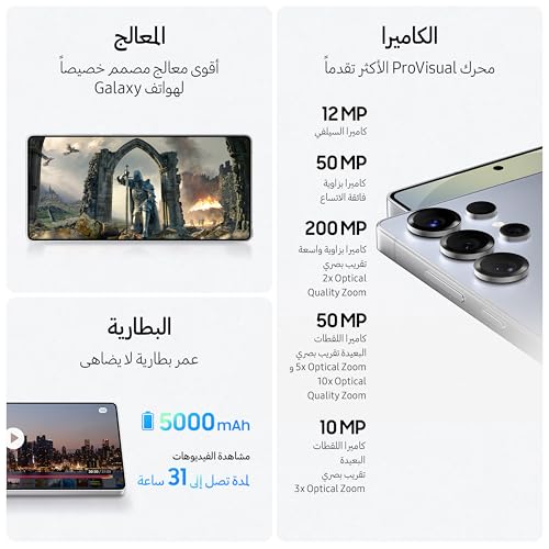 Image of Samsung Galaxy S25 Ultra, White - Unlocked (Renewed)