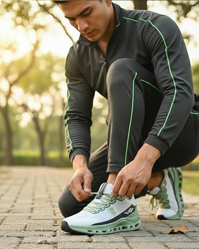 Image of Bacca Bucci Balance Men's Sports Sneakers | Ultra-Light Jacquard Running Shoes with Cushioned Rebound Sole | EVA + Rubber Heavy-Duty Outsole | All-Day Comfort & Breathable Daily Trainers